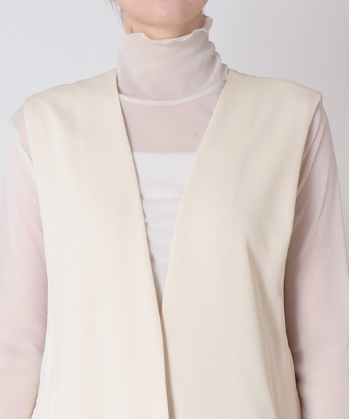 TITE IN THE STORE（ティテ　インザ　ストア）の「ウエストベルトロングジレ（その他アウター・レディース・チャコールグレー/ブラック/アイボリー・38）」の21枚目の写真