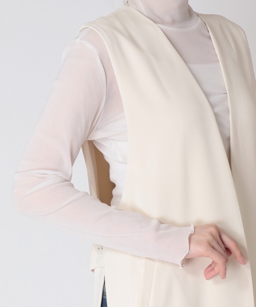 TITE IN THE STORE（ティテ　インザ　ストア）の「ウエストベルトロングジレ（その他アウター・レディース・チャコールグレー/ブラック/アイボリー・38）」の22枚目の写真