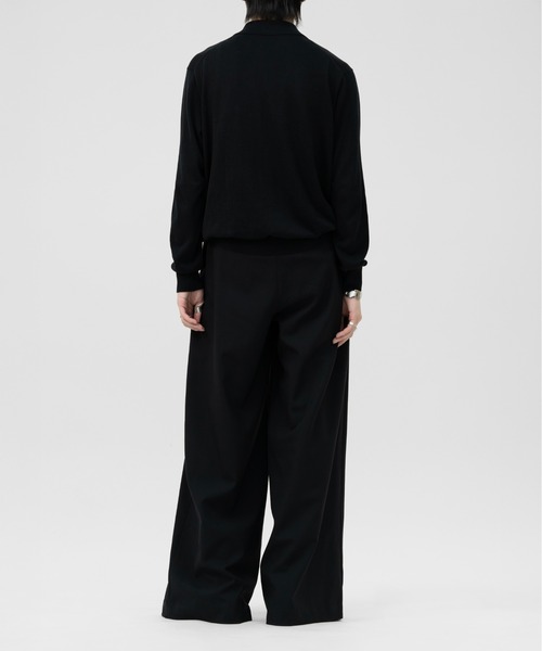 LAPIIS(ラピス)の「HARF ZIP KNIT POLO(ポロシャツ・メンズ・ブラック/ミント・MEDIUM/LARGE)」の6枚目の写真