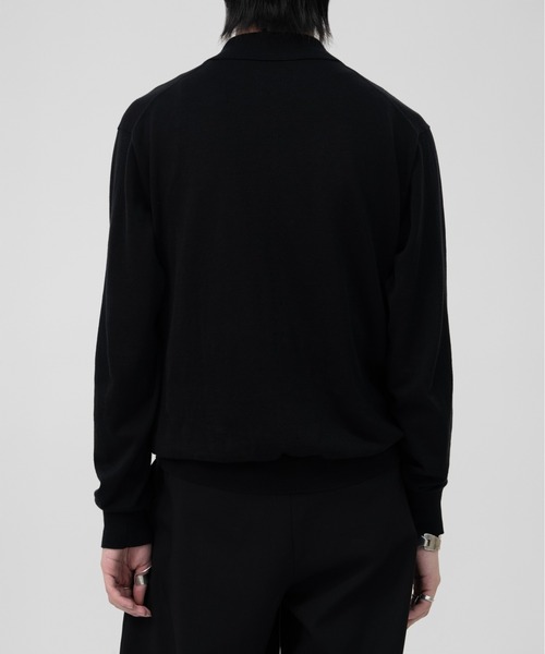 LAPIIS(ラピス)の「HARF ZIP KNIT POLO(ポロシャツ・メンズ・ブラック/ミント・MEDIUM/LARGE)」の9枚目の写真