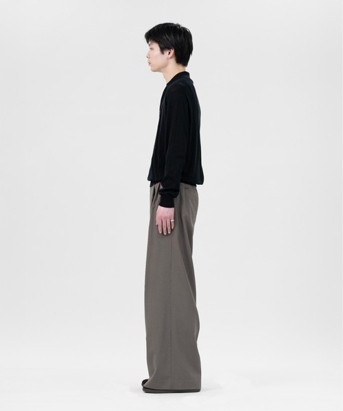 LAPIIS(ラピス)の「HARF ZIP KNIT POLO(ポロシャツ・メンズ・ブラック/ミント・MEDIUM/LARGE)」の13枚目の写真