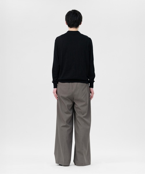 LAPIIS(ラピス)の「HARF ZIP KNIT POLO(ポロシャツ・メンズ・ブラック/ミント・MEDIUM/LARGE)」の14枚目の写真