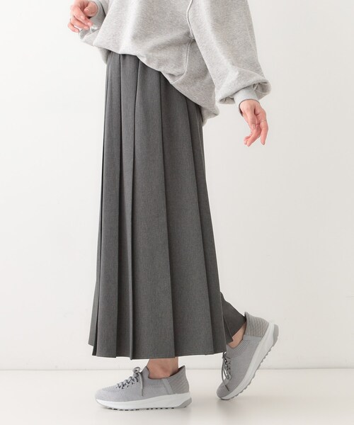 Cutie Blonde（キューティーブロンド）の「大人カジュアルに着られる ワイドプリーツスカート（スカート・レディース・グレー/チャコールグレー・03/02）」の8枚目の写真