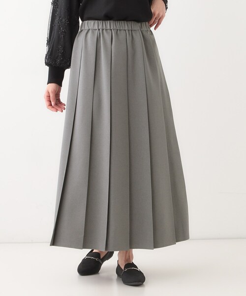 Cutie Blonde（キューティーブロンド）の「大人カジュアルに着られる ワイドプリーツスカート（スカート・レディース・グレー/チャコールグレー・03/02）」の12枚目の写真