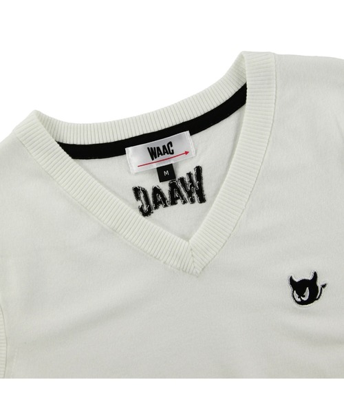 WAAC（ワック）の「MENS ソフトタッチベーシックニットベスト（ベスト・メンズ・ブラック/ホワイト・SMALL/LARGE/MEDIUM）」の4枚目の写真