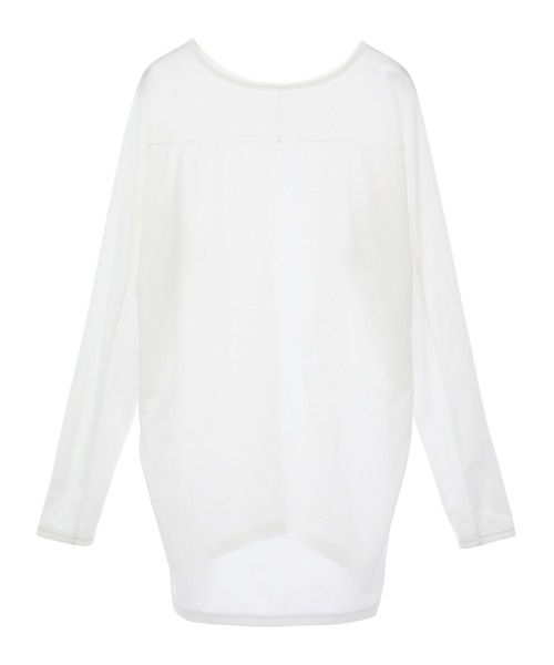 Julier Yoga and Relax（ジュリエヨガアンドリラックス）の「Julier (定番)ライトプライムロングスリーブプルオーバー（Tシャツ/カットソー・レディース・チャコール/ラベンダー/ホワイト・1/0）」の4枚目の写真