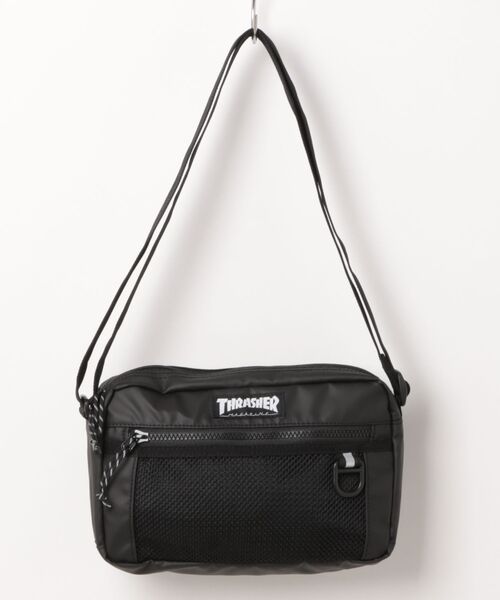 THRASHER（スラッシャー）の「THRASHER/スラッシャー ショルダーバック Shoulder Bag 軽量 THR-326（ショルダーバッグ・メンズ・ブラック×ブラック/ブラック×ホワイト・FREE）」の13枚目の写真