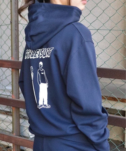 MODISH GAZE(モディシュガゼ)の「【MODISH GAZE】カップルイラスト裏毛フーディ(ATHLEISURE)(CP)(パーカー・メンズ・グレー系その他/ネイビー/オートミール/グリーン/ブラック・L/M)」の14枚目の写真
