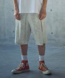 mp13325-uneven dyeing short pants ハーフパンツ