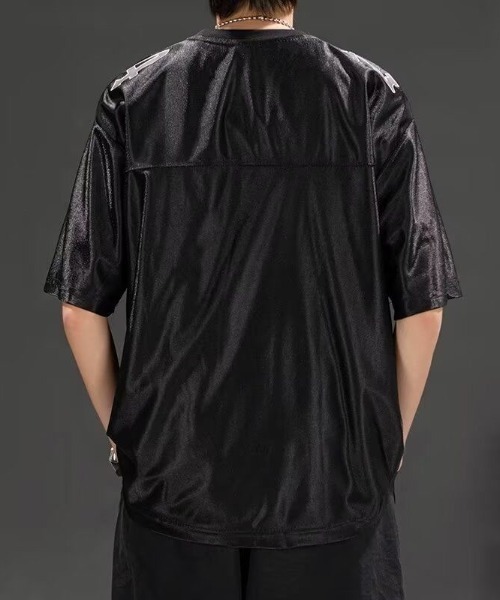 FreeZone（フリーゾーン）の「サテンナンバースポーツジャージ（Tシャツ/カットソー・メンズ・ホワイト/ブラック/ブルー・F）」の22枚目の写真