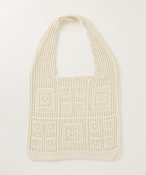 Anthe(アンテ)の「【Anthe】 / クロシェ編みマルシェBAG / ant-000024(トートバッグ・レディース・アイボリー/ベージュ・ONESIZE)」の2枚目の写真