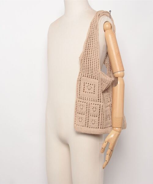 Anthe(アンテ)の「【Anthe】 / クロシェ編みマルシェBAG / ant-000024(トートバッグ・レディース・アイボリー/ベージュ・ONESIZE)」の6枚目の写真