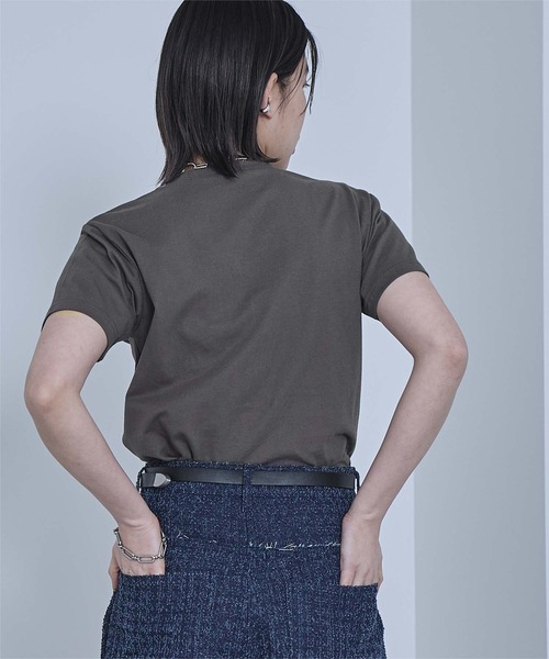 miette（ミエット）の「ブラシ刺繍Tシャツ（Tシャツ/カットソー・レディース・チャコール/ブラック/オフホワイト・FREE）」の21枚目の写真