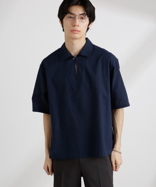 NANO universe（ナノユニバース）の「クールマックスリネンスキッパー（シャツ/ブラウス・メンズ・ホワイト/チャコール/ネイビー・S/M/L）」の20枚目の写真