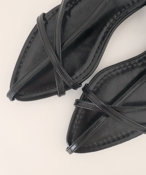 Futier land（フューティアランド）の「【片手で履ける】Tナローゴムストラップサンダル（サンダル・レディース・アイボリー/ブラック/シルバー・37/36/39/40/38）」の22枚目の写真