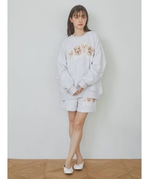 特価 新品 ジェラートピケ トイプードル裏毛プルオーバー&ショートパンツセット セール】【限定カラーあり】【KIDS】トイプードル裏毛プル