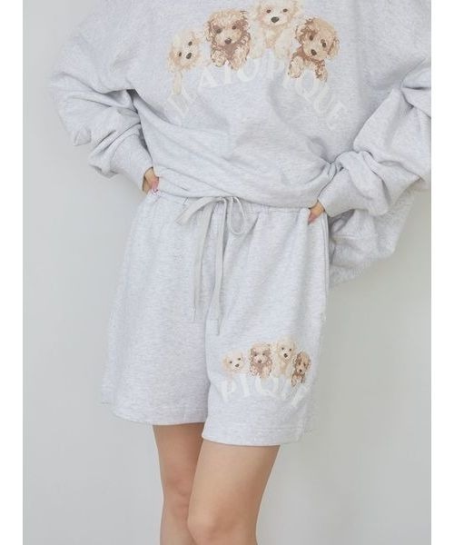 【ラッピング済み】ジェラートピケトイプードル裏毛プルオーバー＆ショートパンツ gelato pique（ジェラートピケ）の「【ラッピング済み】トイプードル裏