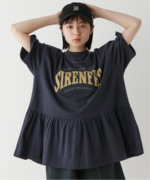 RAGEBLUE | カレッジロゴプリント/ぺプラムTシャツ(Tシャツ/カットソー)