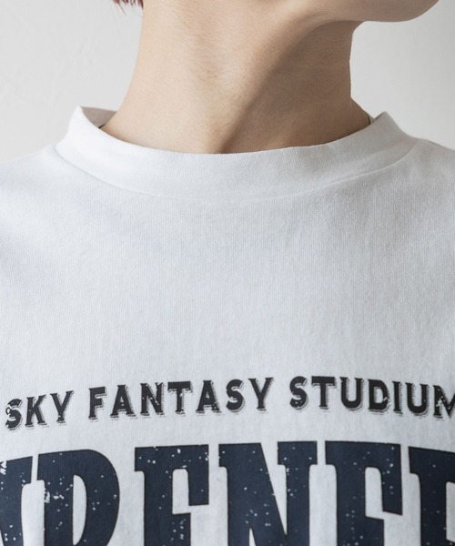 RAGEBLUE（レイジブルー）の「カレッジロゴプリント/ぺプラムTシャツ（Tシャツ/カットソー・レディース・ホワイト/ブルー/ネイビー・FREE）」の6枚目の写真