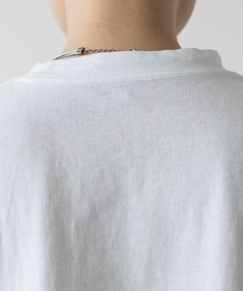 RAGEBLUE（レイジブルー）の「カレッジロゴプリント/ぺプラムTシャツ（Tシャツ/カットソー・レディース・ホワイト/ブルー/ネイビー・FREE）」の7枚目の写真