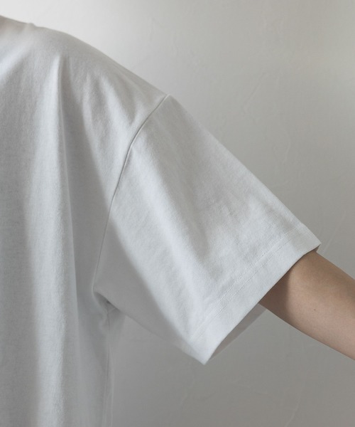 RAGEBLUE（レイジブルー）の「カレッジロゴプリント/ぺプラムTシャツ（Tシャツ/カットソー・レディース・ホワイト/ブルー/ネイビー・FREE）」の8枚目の写真