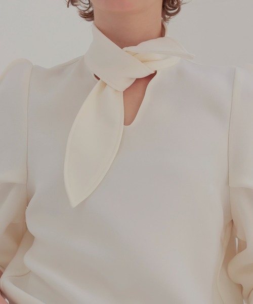 DRESSLAVE(ドレスレイブ)の「lavalliere blouse(ラバリエールブラウス)(シャツ/ブラウス・レディース・ホワイト/ブラック・38)」の16枚目の写真