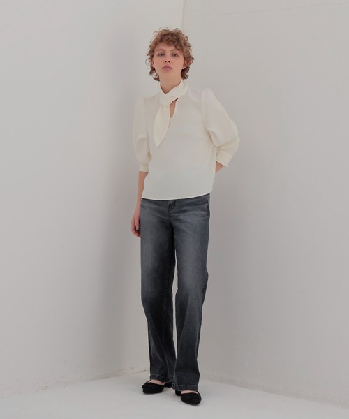 DRESSLAVE(ドレスレイブ)の「lavalliere blouse(ラバリエールブラウス)(シャツ/ブラウス・レディース・ホワイト/ブラック・38)」の19枚目の写真
