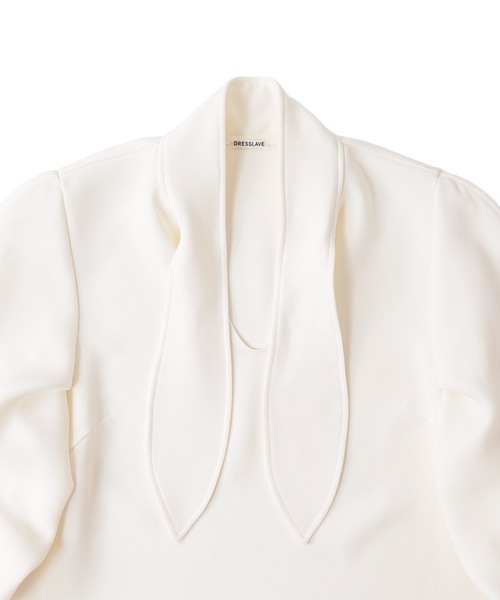 DRESSLAVE(ドレスレイブ)の「lavalliere blouse(ラバリエールブラウス)(シャツ/ブラウス・レディース・ホワイト/ブラック・38)」の12枚目の写真