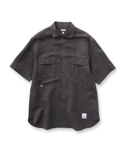 DRESSTERIOR（ドレステリア）の「リネンレーヨン ハーフスリーブシャツ（シャツ/ブラウス・メンズ・ブラック/ベージュ/グリーン系・90/91/92/94）」の4枚目の写真