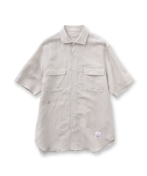 DRESSTERIOR（ドレステリア）の「リネンレーヨン ハーフスリーブシャツ（シャツ/ブラウス・メンズ・ブラック/ベージュ/グリーン系・90/91/92/94）」の5枚目の写真