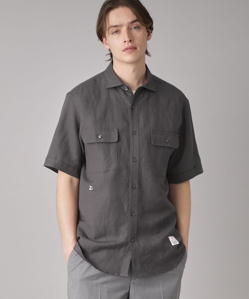 セール】リネンレーヨン ハーフスリーブシャツ（シャツ/ブラウス