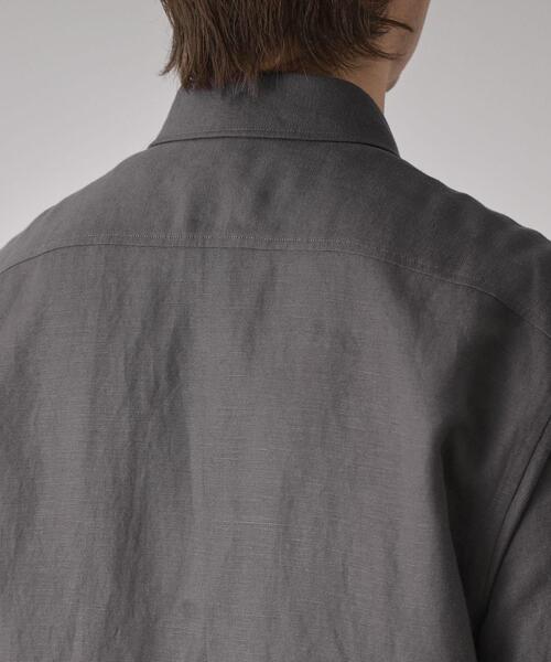 DRESSTERIOR（ドレステリア）の「リネンレーヨン ハーフスリーブシャツ（シャツ/ブラウス・メンズ・ブラック/ベージュ/グリーン系・90/91/92/94）」の17枚目の写真