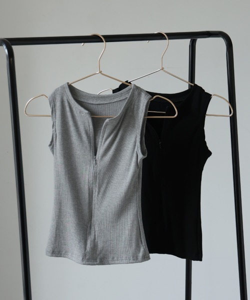 Ulysses(ユリシス)の「ジップデザインノースリーブ(タンクトップ・レディース・グレー/ブラック・S/M)」の18枚目の写真