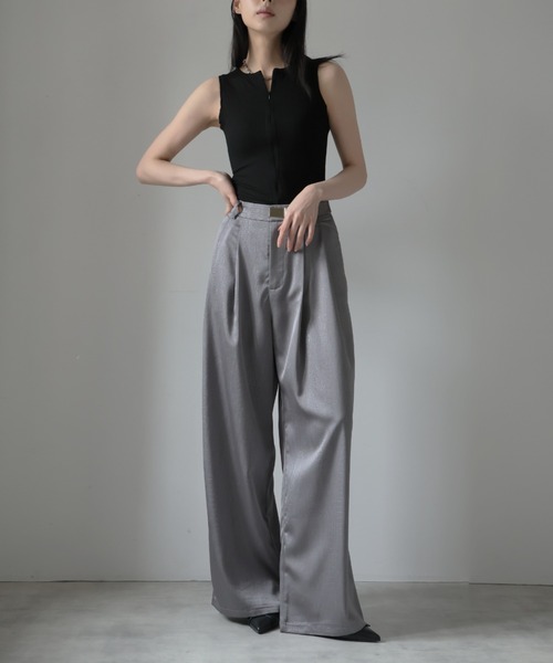 Ulysses(ユリシス)の「ジップデザインノースリーブ(タンクトップ・レディース・グレー/ブラック・S/M)」の6枚目の写真