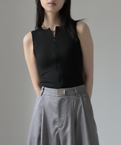 Ulysses(ユリシス)の「ジップデザインノースリーブ(タンクトップ・レディース・グレー/ブラック・S/M)」の10枚目の写真