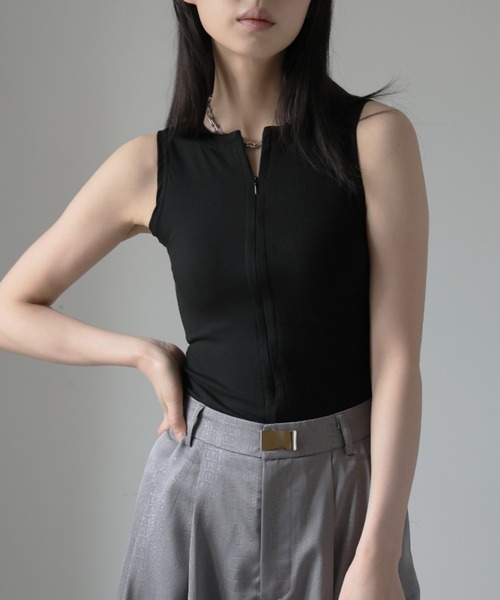 Ulysses(ユリシス)の「ジップデザインノースリーブ(タンクトップ・レディース・グレー/ブラック・S/M)」の14枚目の写真