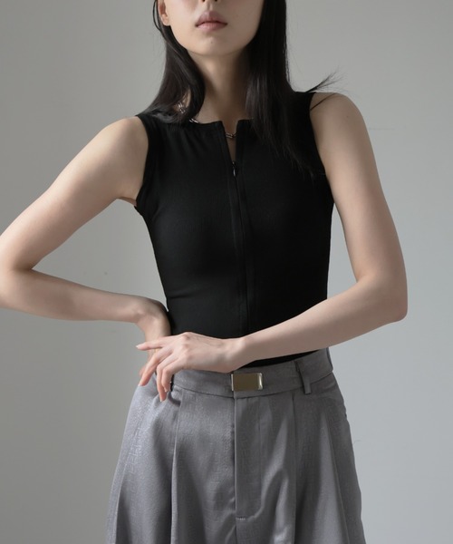 Ulysses(ユリシス)の「ジップデザインノースリーブ(タンクトップ・レディース・グレー/ブラック・S/M)」の15枚目の写真