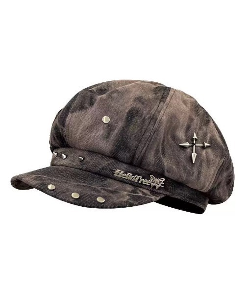 NOVESSEL（ノベセル）の「A'GEM/9 × .kom『NOVESSEL/ノベセル』パッチワークキャスケット（キャスケット・レディース・ブラック・FREE）」の2枚目の写真