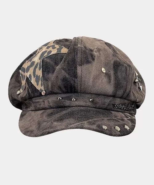 NOVESSEL（ノベセル）の「A'GEM/9 × .kom『NOVESSEL/ノベセル』パッチワークキャスケット（キャスケット・レディース・ブラック・FREE）」の3枚目の写真