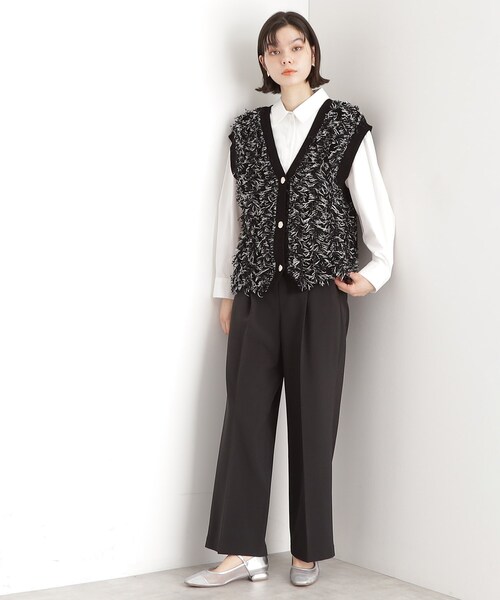 THE SHOP TK (ザ ショップ ティーケー )の「◆テープヤーンベスト(ベスト・レディース・アイボリー/ブラック系3・99)」の9枚目の写真