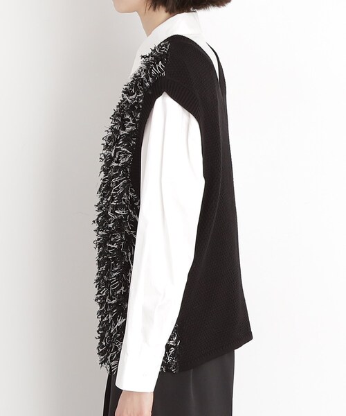 THE SHOP TK (ザ ショップ ティーケー )の「◆テープヤーンベスト(ベスト・レディース・アイボリー/ブラック系3・99)」の12枚目の写真