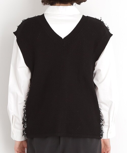 THE SHOP TK (ザ ショップ ティーケー )の「◆テープヤーンベスト(ベスト・レディース・アイボリー/ブラック系3・99)」の13枚目の写真