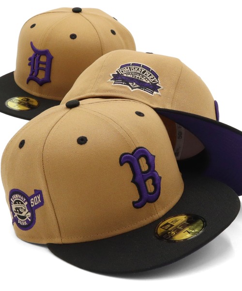 帽子 New Era Cap ツバ裏パープル ツバ裏オレンジ 2点 3/8 ニューエラ