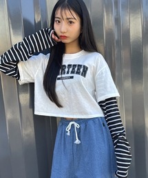 SEVEN2 tシャツ 「SEVEN2」キッズ重ね着風長袖Tシャツ