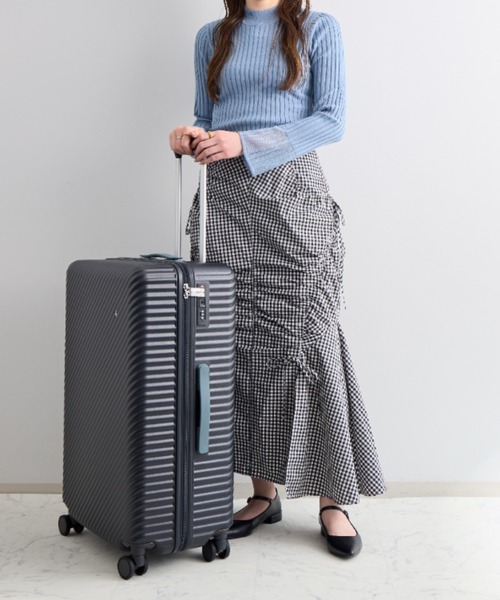 HaNT（ハント）の「スーツケース ココント 75L キャスターストッパー 05515（スーツケース/キャリーバッグ・レディース・ネイビー/イエロー/ピンク/モーブ系・FREE）」の8枚目の写真