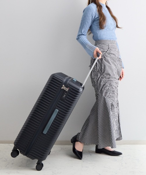 HaNT（ハント）の「スーツケース ココント 75L キャスターストッパー 05515（スーツケース/キャリーバッグ・レディース・ネイビー/イエロー/ピンク/モーブ系・FREE）」の9枚目の写真