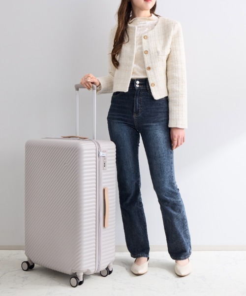 HaNT（ハント）の「スーツケース ココント 75L キャスターストッパー 05515（スーツケース/キャリーバッグ・レディース・ネイビー/イエロー/ピンク/モーブ系・FREE）」の11枚目の写真
