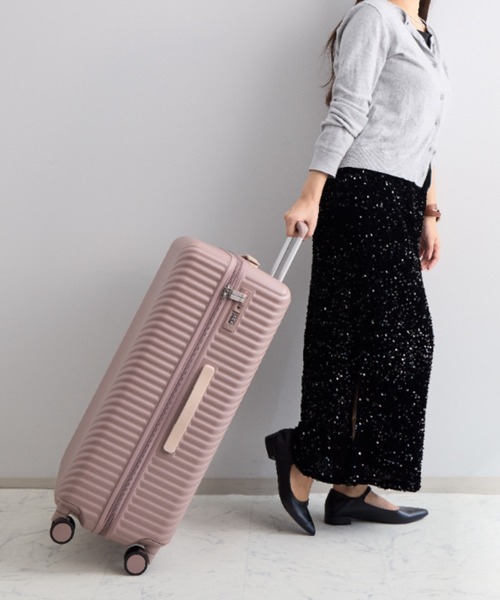 HaNT（ハント）の「スーツケース ココント 75L キャスターストッパー 05515（スーツケース/キャリーバッグ・レディース・ネイビー/イエロー/ピンク/モーブ系・FREE）」の15枚目の写真