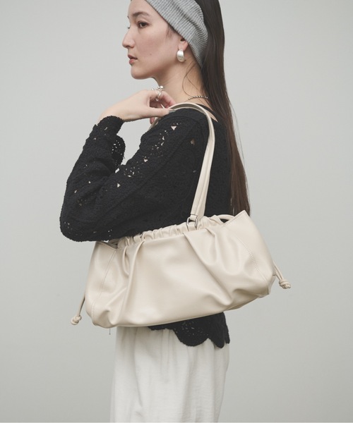 セール】Gathered mini Boston bag / ギャザーミニボストン