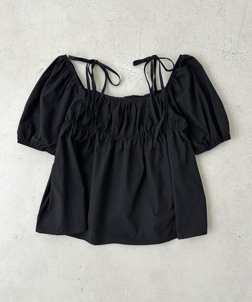 セール】肩リボンギャザーオフショルブラウス（シャツ/ブラウス